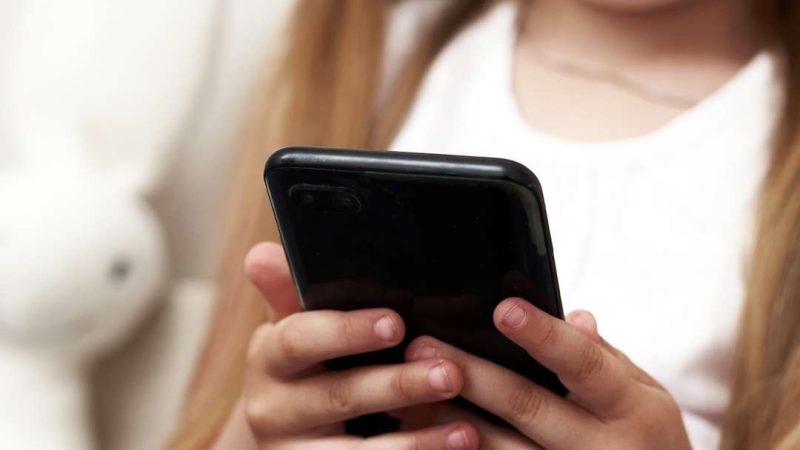 Child on phone